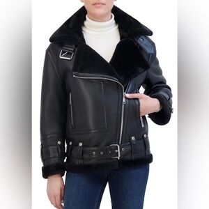 Rebecca Minkoff faux leather coat , size s, brand new